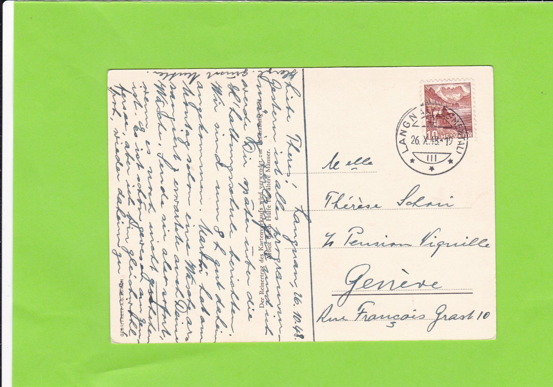 Cartoline postali: Alp Mullis – Usato da St. Peterzell venduto da neckertal 1