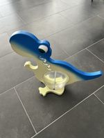 Sparschwein Dino blau gelb - guter Zustand