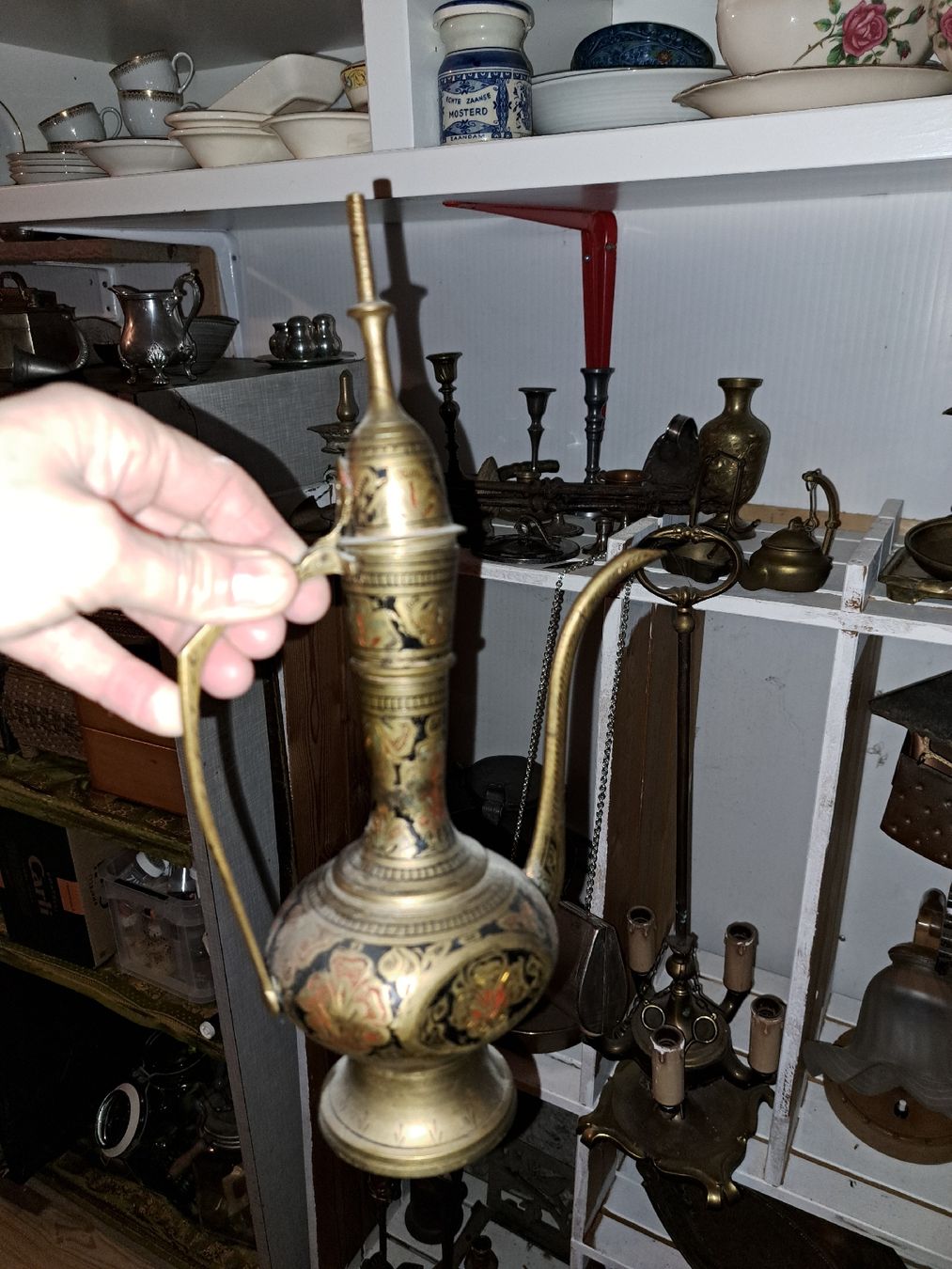 Teiere: Alte Messing Kaffeekanne aus Indien,  – Usato da Kölliken venduto da Upcycling-by-Mc-TAM 1