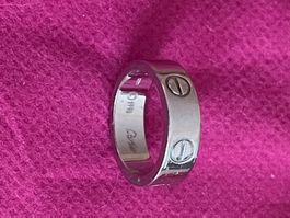 Cartier Ring Love 18 Kt. Weissgold, Gr. 49, original Cartier