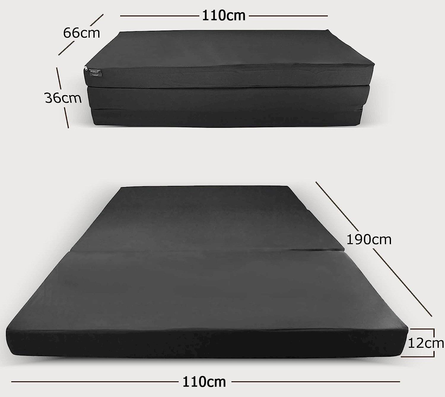 Matratzen: Faltbare Matratze 110x190x12cm grau – Neu und originalverpackt aus Bottighofen von zaap 8