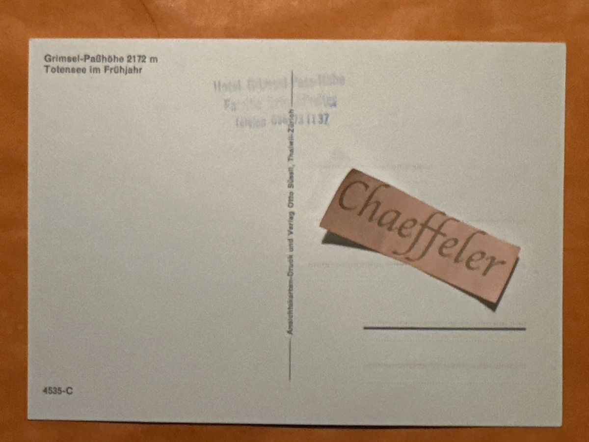 Cartoline postali: Grimselpass-Passhöhe , Totensee im Frühjahr – Usato da Zürich venduto da Chaeffeler 1