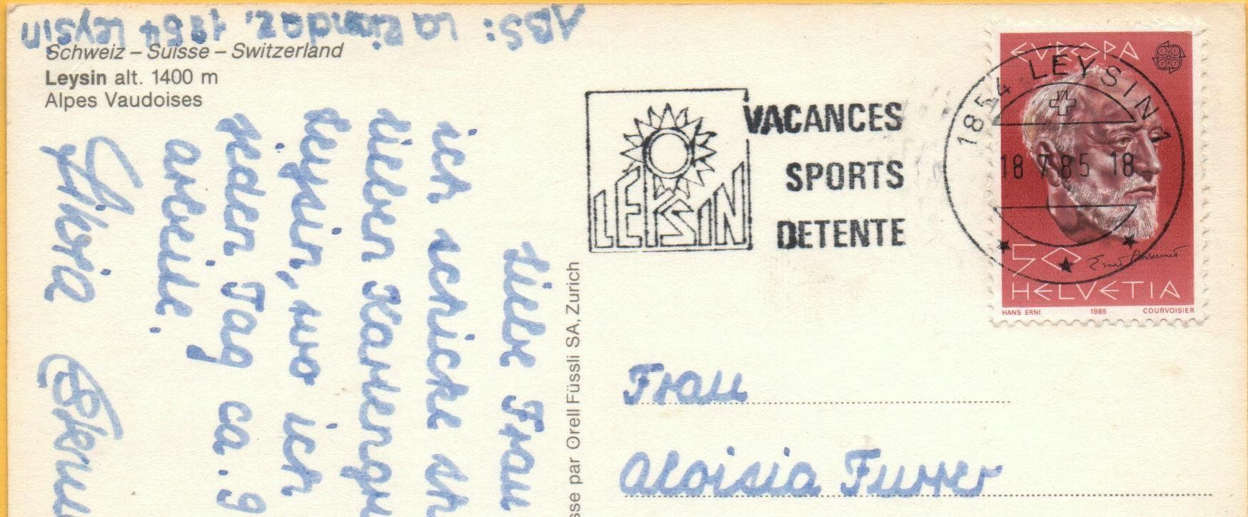 Cartes postales: LEYSIN Alpes Vaudoises, Luftseilbahn, Skilift – D'occasion à Jona par philajona 1