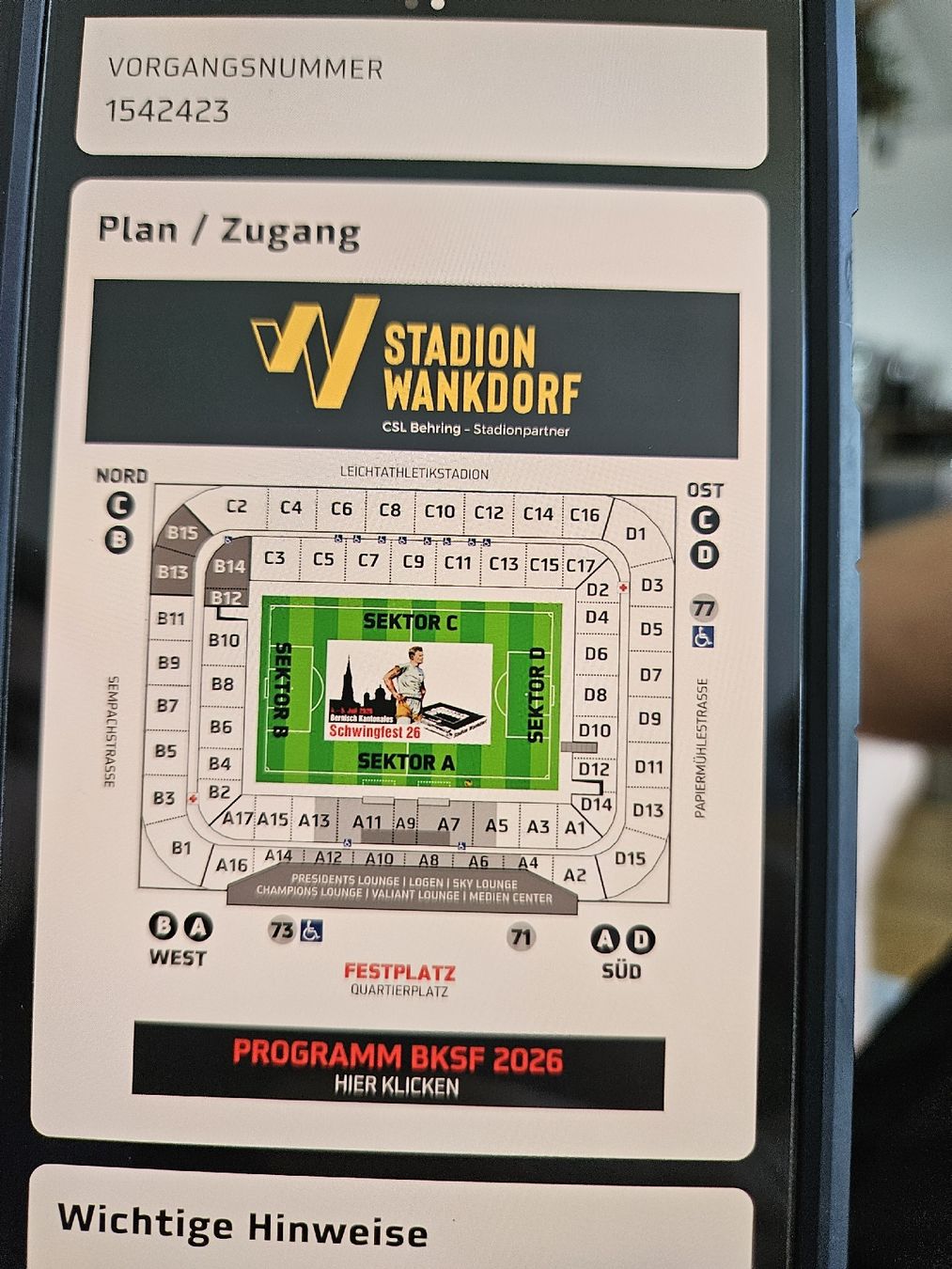Billets: 2x Tickets Kantonales Schwingfest 2026 – Neuf avec emballage d'origine à Bern par _Schneeberger_ 1