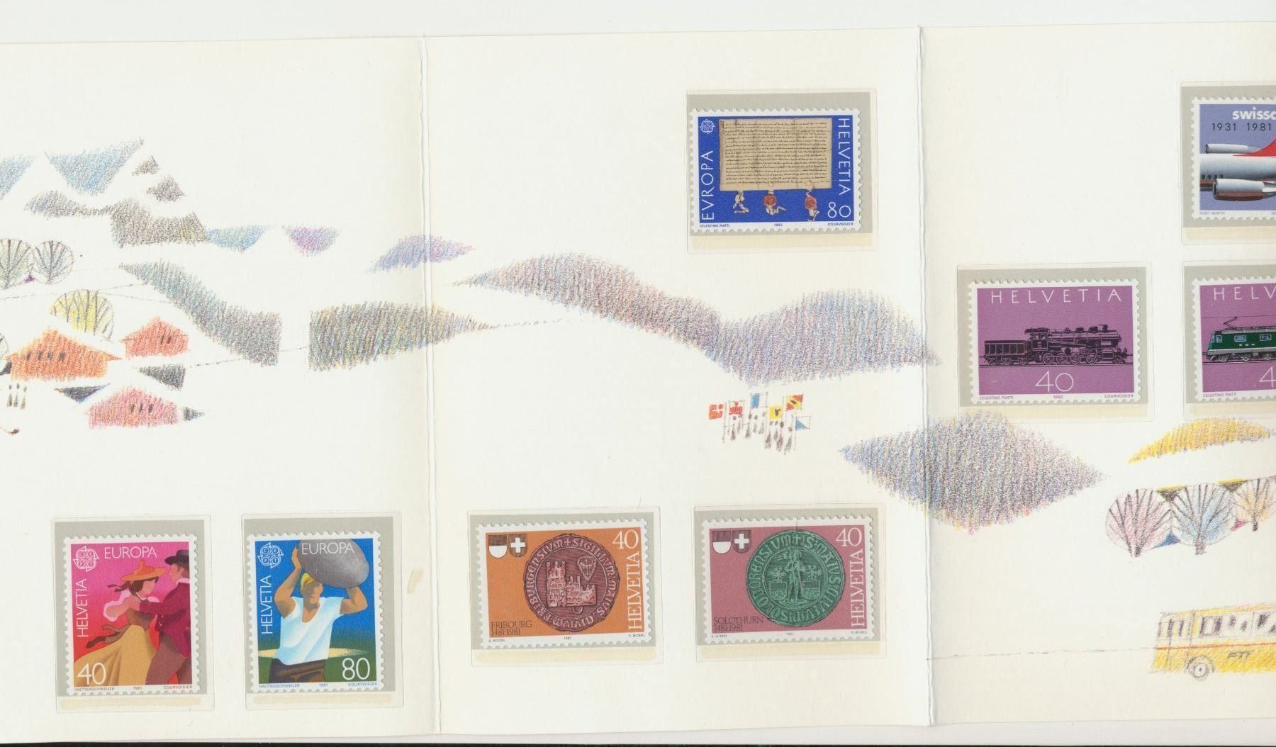 Alle Briefmarken: PTT Souvenir-Heftchen Nr. 4a - d ** – Gebraucht aus Schnottwil von Chasarmar 2