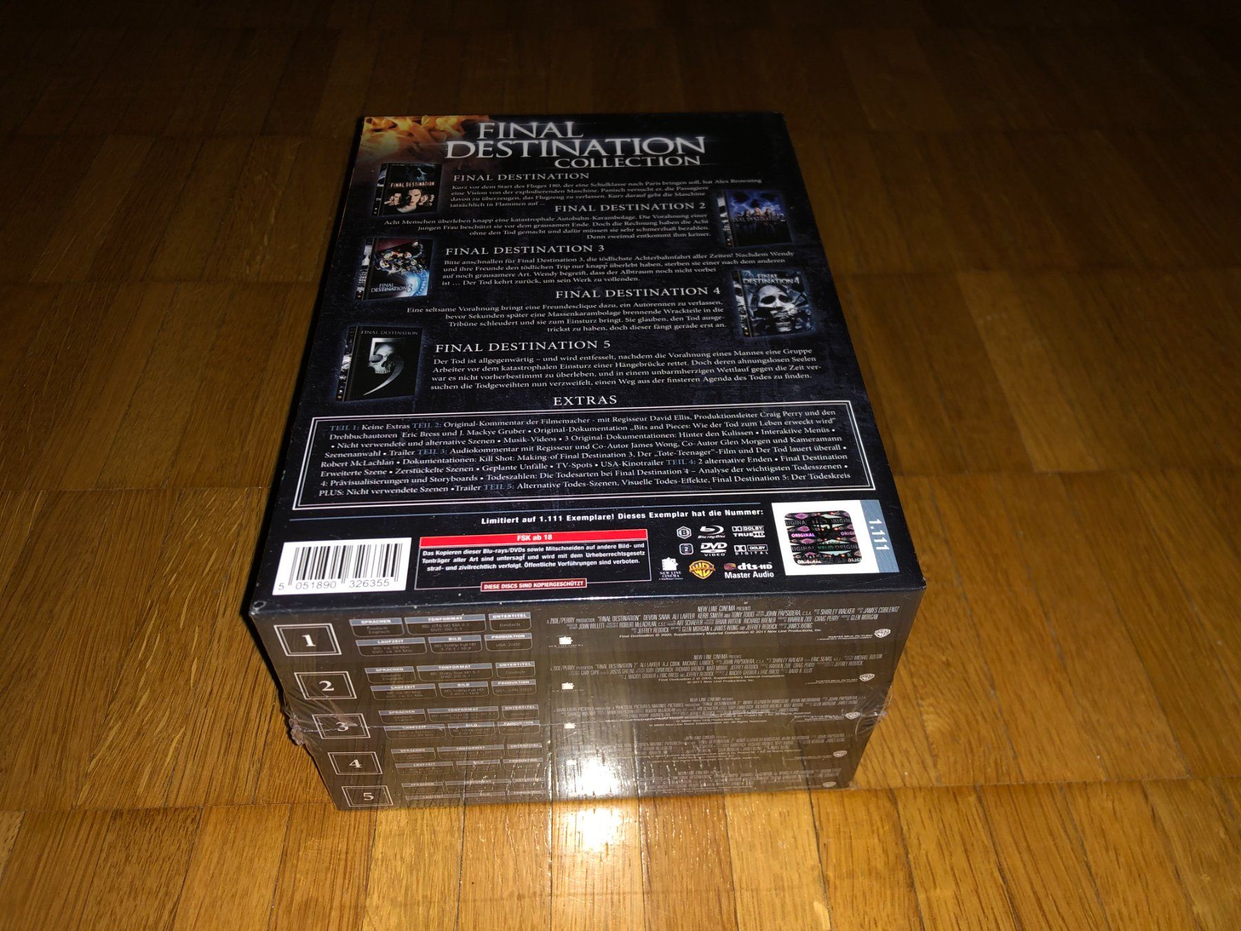 Tutti i DVDs: Final Destination 1-5 - 5 MEDIABOOKS - SCHUBER - UNCUT – Nuovo e nell'imballaggio originale da Basel venduto da havsok 1