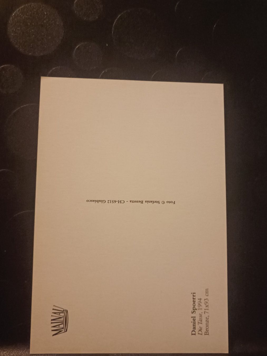 Grafica & Litografie: Daniel Spoerri - handsignierte Kunstpostkarte – Usato da Menziken venduto da Artographs 1