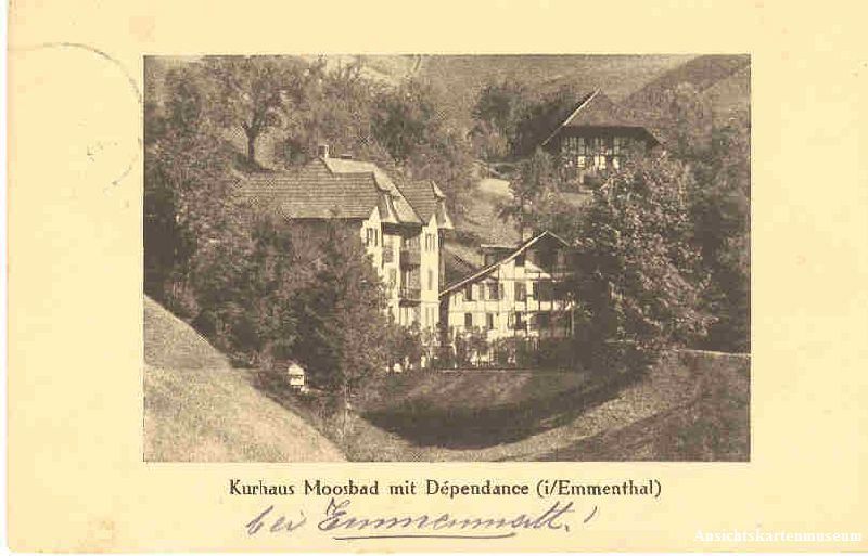 Ansichtskarten: Emmenmatt - Kurhaus Moosbad 1924 – Gebraucht aus Emmenbrücke von teestube