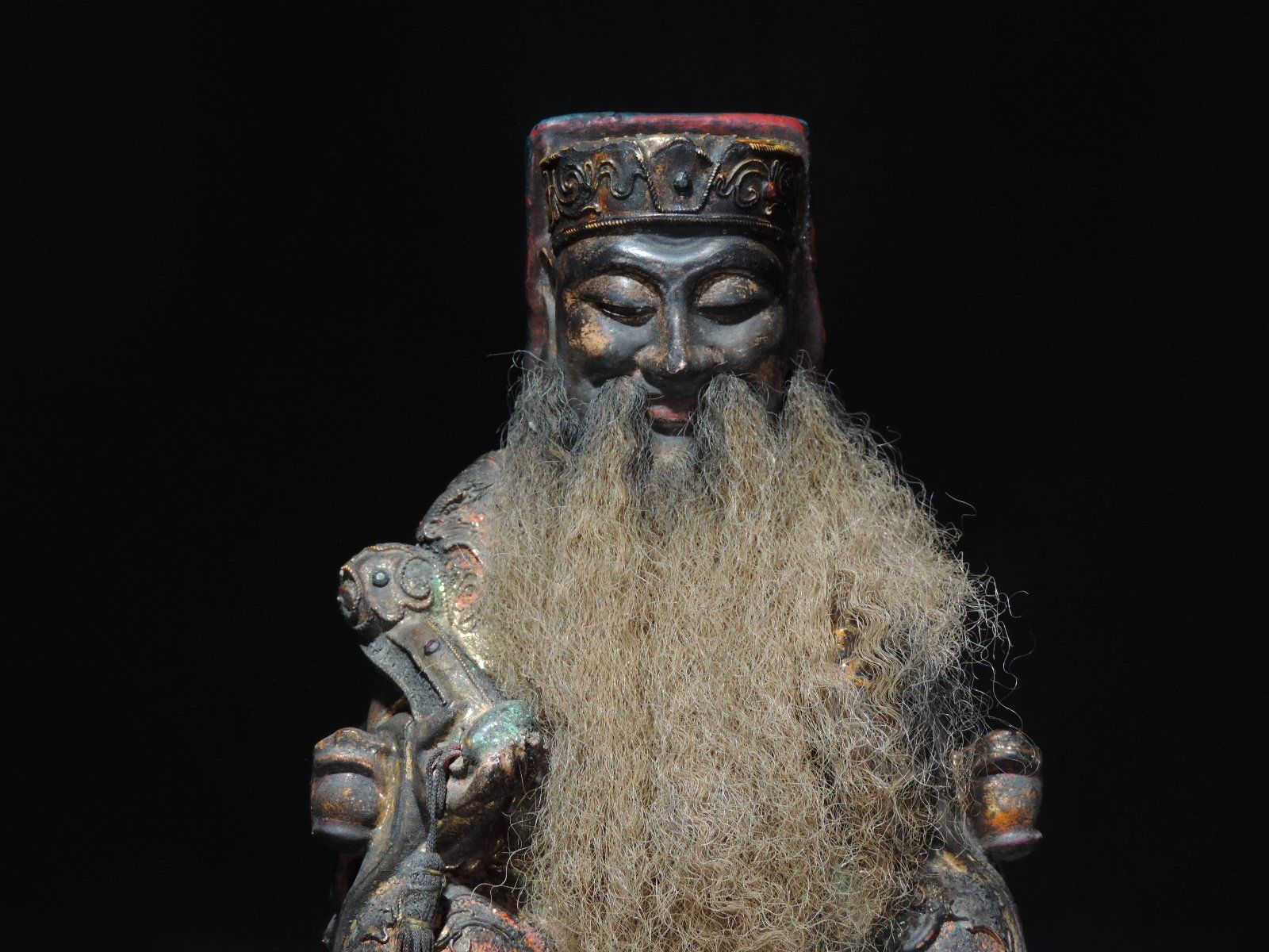 Skulpturen & Statuen: alte, chinesische Ahnenfigur, mit Bart, Holzschnitzerei – Gebraucht aus Duggingen von roterbambus 1