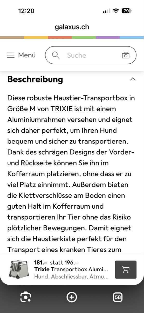 Trixie Cages, transport & sécurité: Hundebox Trixie – D'occasion à Sursee par rut_k5z5 7