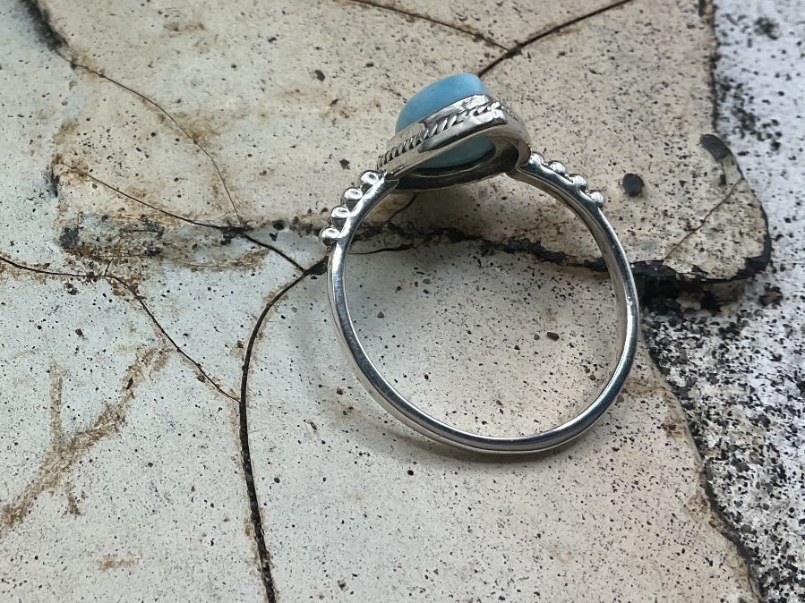 Anelli: Larimar Ring in Sterlingsilber, Gr. 55 – Nuovo (secondo la descrizione) da luzern venduto da Alpendorf1 1