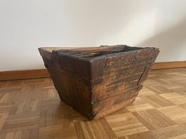 Antiken Holz-Tragekorb / skandinavischen Vintage-Charme