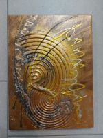 Acrylbild in Goldtönen und mit Struktur