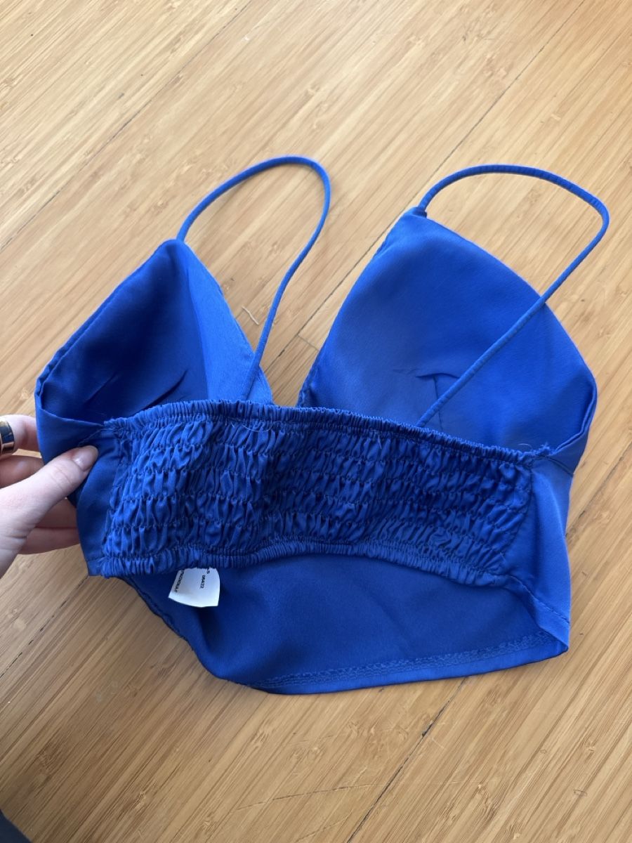 Top: Satin Top blau elegant S/M – Usato da Malans GR venduto da leo_mz7w 3