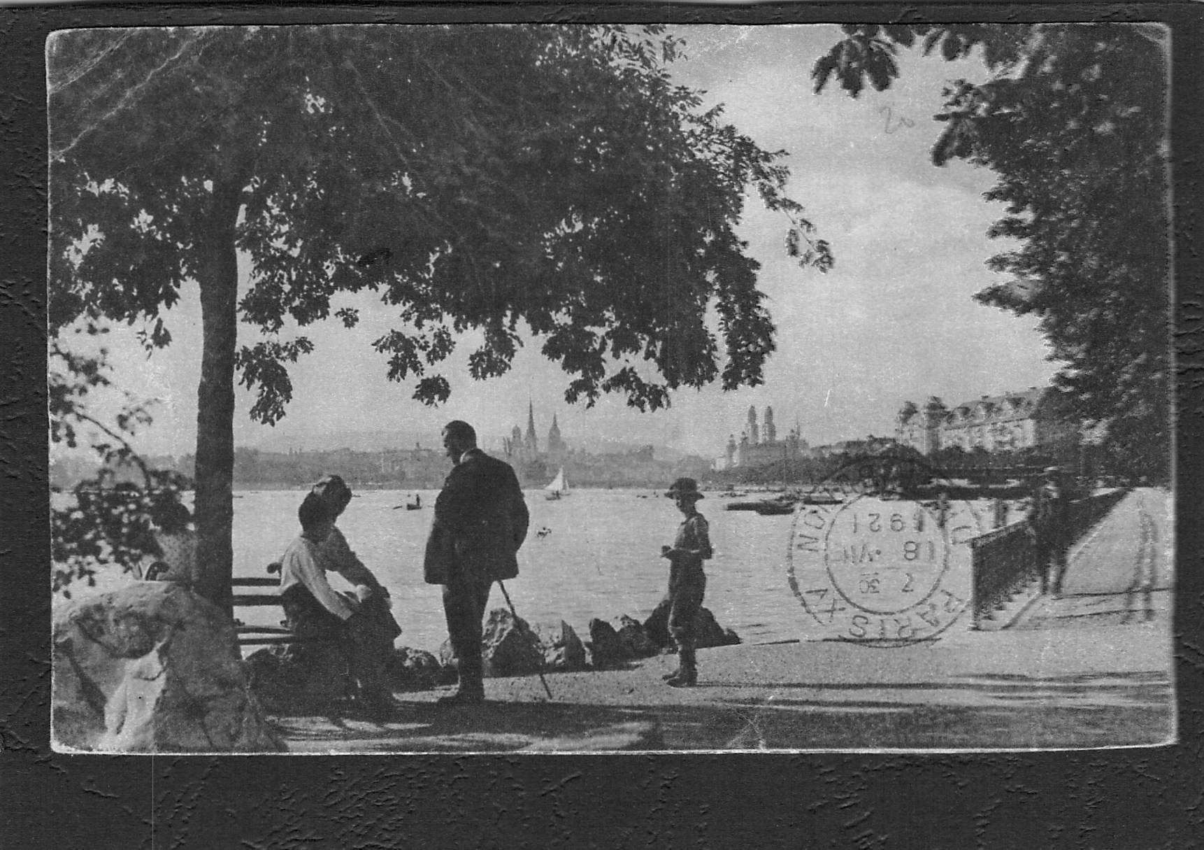 Cartoline postali: AK Zürich Utoquai , 1921 – Usato da Reichenburg venduto da Pipo-67