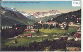 Arosa vom neuen Sanatorium Altein gesehen - Litho