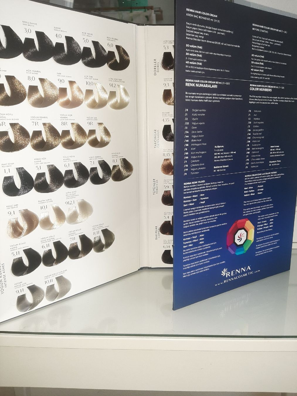 RENNA Farbkarte Color Chart Haarfarbe Friseurbedarf Profi (Gebraucht ...