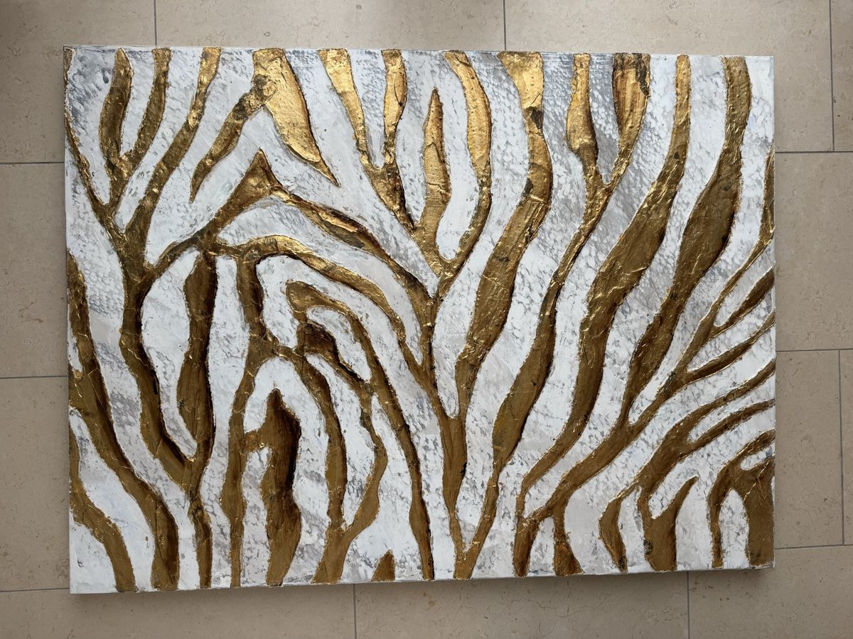 Dipinti: Handgemaltes Gemälde 'Golden Zebra' 100x75cm – Nuovo (secondo la descrizione) da Wädenswil venduto da Cedric87