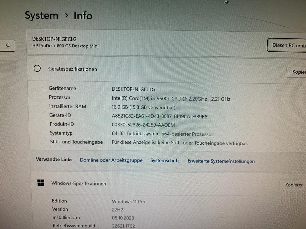 Hewlett Packard PCs: HP ProDesk 600 G5 – Gebraucht aus Zürich von Dorentina01 4