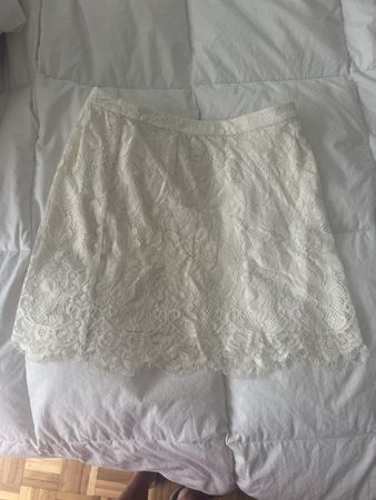 Jupe dentelle blanche style bohème - taille M - Parfait 