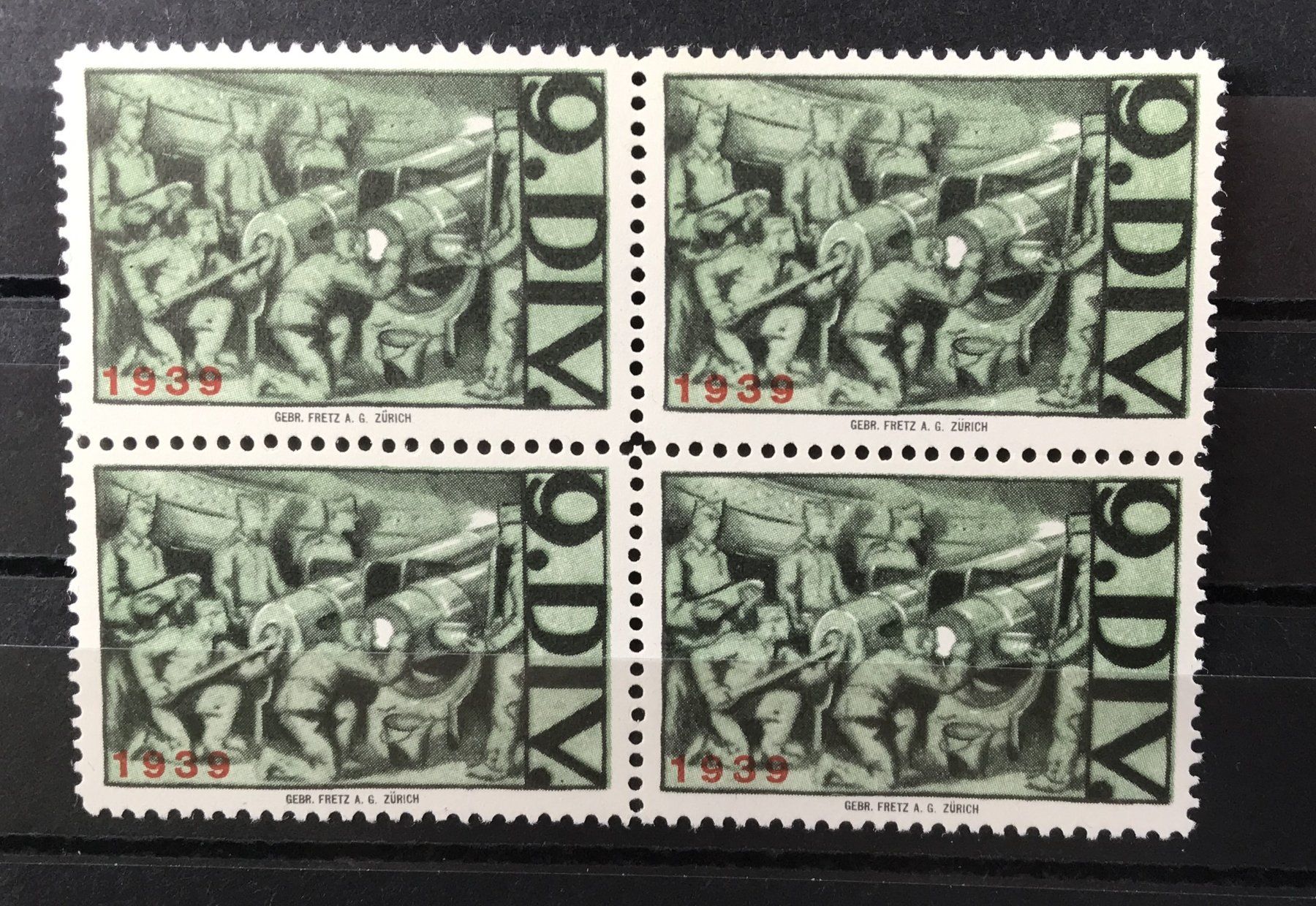 Tutti i francobolli: SOLDATEN-BRIEFMARKEN 4ER BLOCK 9.DIV 1939 – Usato da Ostermundigen venduto da Heavenmaus75