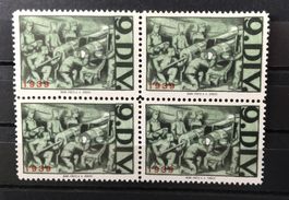 SOLDATEN-BRIEFMARKEN 4ER BLOCK 9.DIV 1939