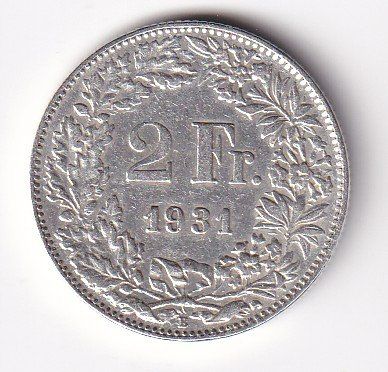 Tutti le monete: 2 Franken 1931 rar – Usato da Neuchâtel venduto da karlpierrino