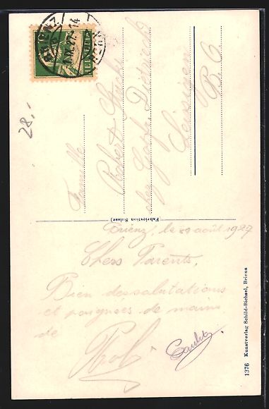 Cartoline postali: AK Brienz, Strassenansicht mit Mann – Usato da Berlin venduto da bartko-reher 1