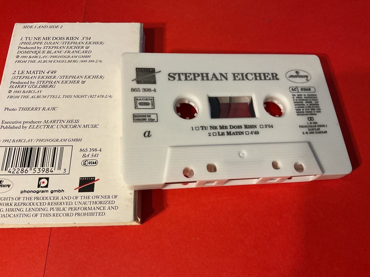 Musicassette: Stephan Eicher Tu Ne Me Dois Rien Kassette Single 1992 – Usato da Steinach venduto da Quarkie 1