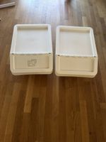 Kunststoff-Boxen weiss 2 Stueck gebraucht