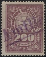 2 Fr. Fiskalmarke der Gemeinde KREUZLINGEN