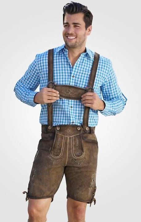 Déguisement Fête De La Bière Ensemble 2 Pièces Lederhosen Homme Costume Oktoberfest Chemise Fete De La Biere Homme