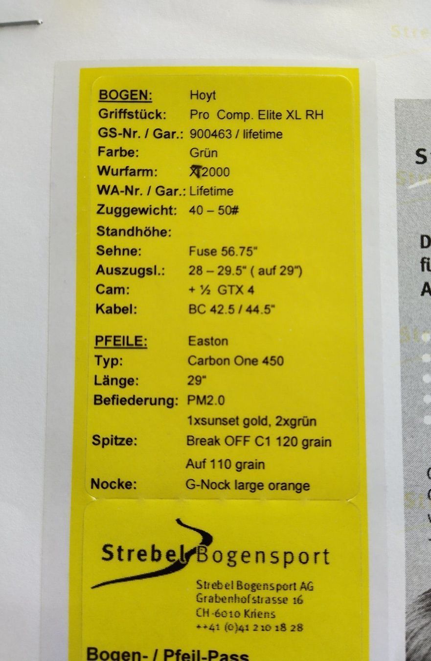 Hoyt Tiro con l'arco: Compound Bogen Hoyt – Usato da st.gallenkappel venduto da Nishavis 6