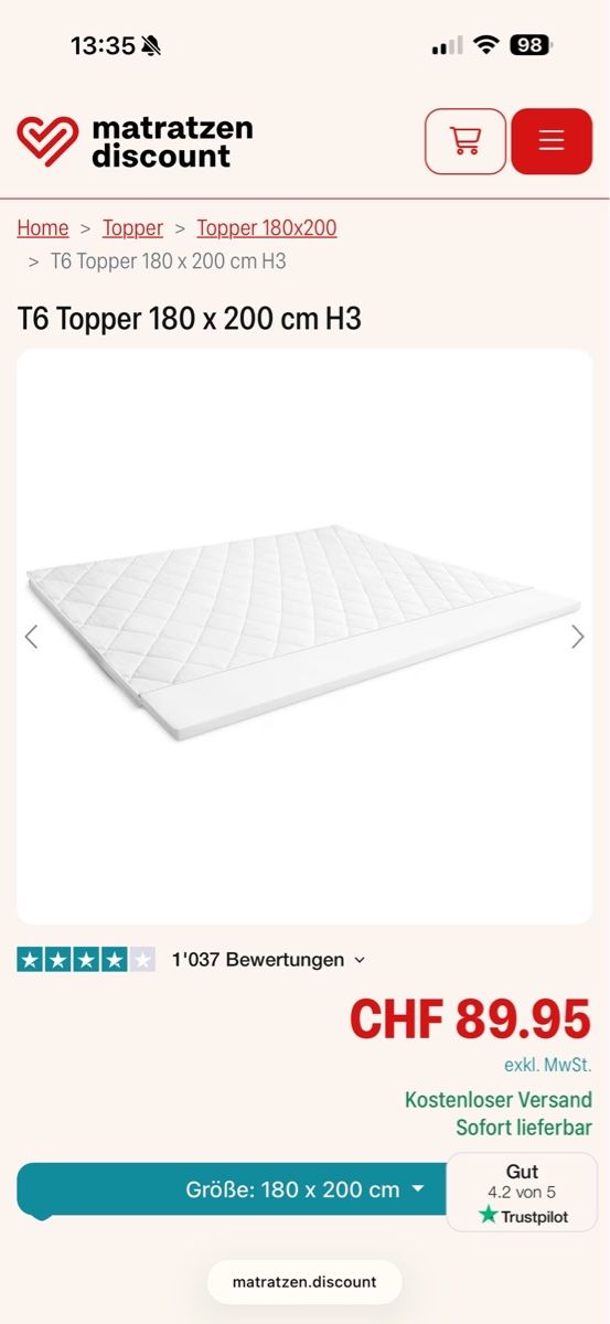 Betten: Boxspringbett 180x200 – Gebraucht aus Zürich von anj_7dxs 5