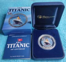 RMS Titanic 2012_1 Oz Silber «PP / coloriert» & Box & Coa
