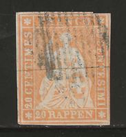 1854 : Strubel Nr. 25B - vollrandig, KP 280.--, signiert