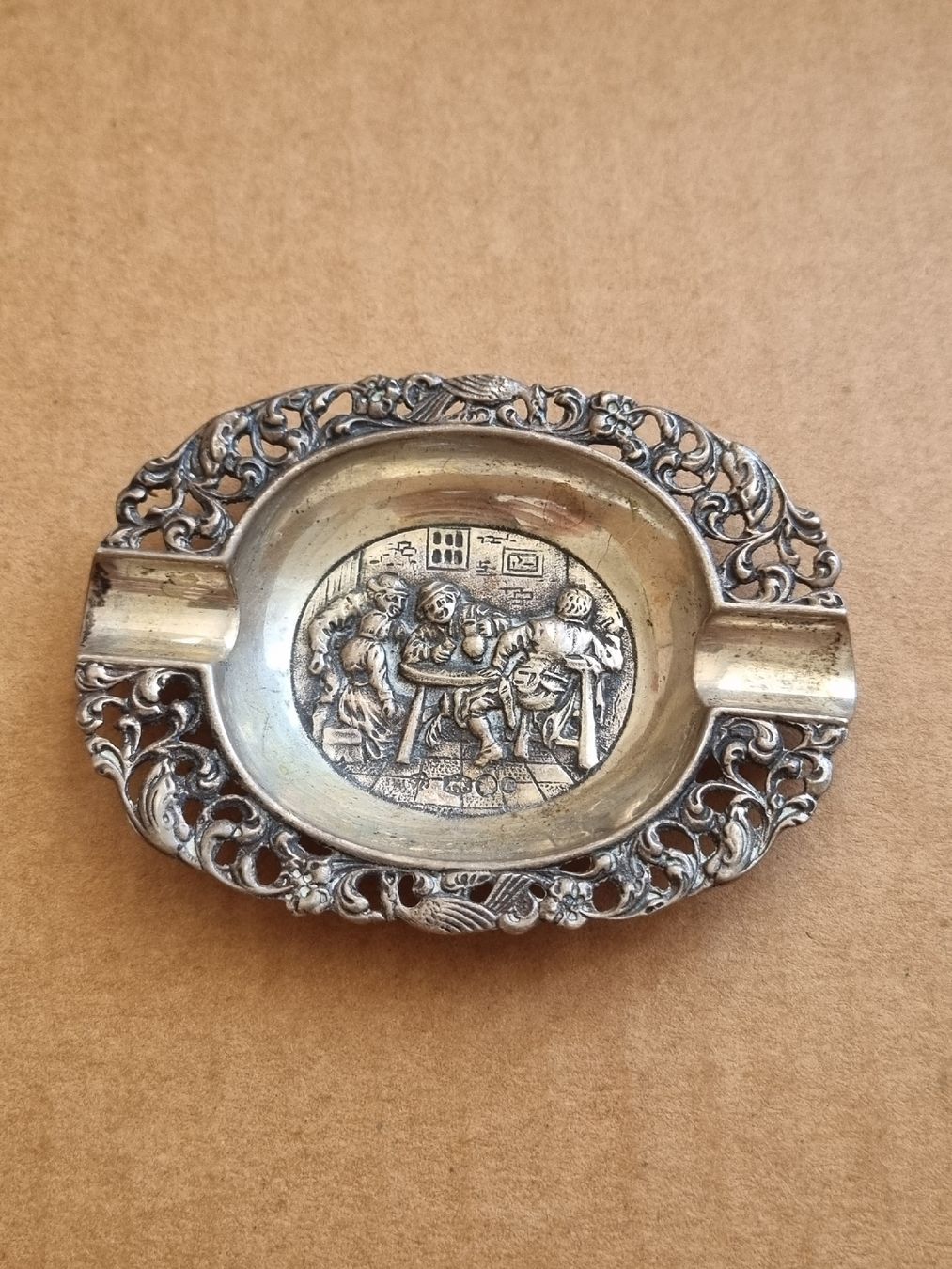 Portacenere: Silber Aeschenbecher David Teniers Szene – Usato da Schaffhausen venduto da Leveron13