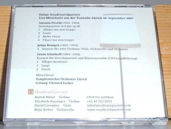 CD: Stradivari - Erwin Schulhoff, Julius Röntgen, Antonin Dvorak – Usato da Unterbäch venduto da niquz 1
