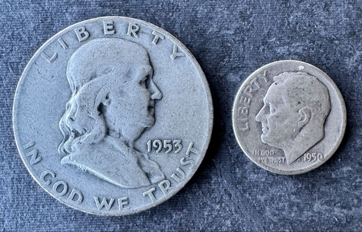Tutti le monete: 2 US Silbermünzen – Usato da Meilen venduto da coins4sale