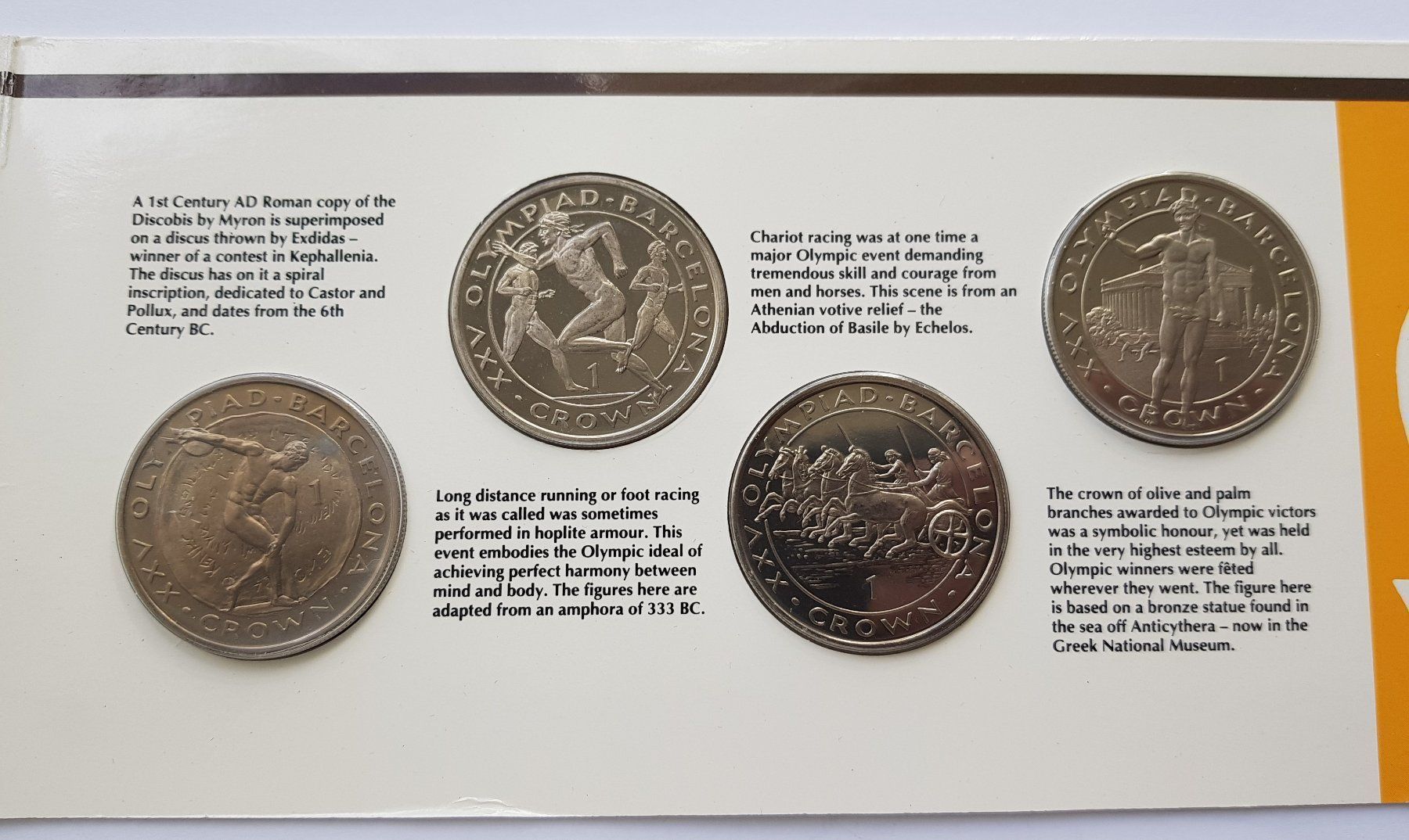 Tutti le monete: Gibraltar 1 Crown 1992 Olympic Games 8 C – Usato da Rotkreuz venduto da Swiss-Coins 3