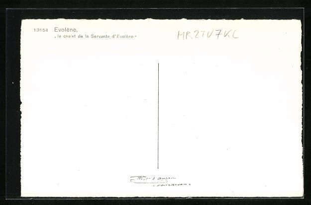 Cartoline postali: Evolène, Le chalet de la Servante d'Evo – Usato da Berlin venduto da bartko-reher 1