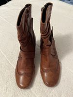 NEUWERTIG**STIEFEL Gr. 36, BRAUN LEDER***SEHR BEQUEM***