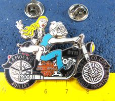 HD HARLEY-DAVIDSON SEXY-GIRL DOG-BOY 8.RALLY MOUNTAINERS PIN