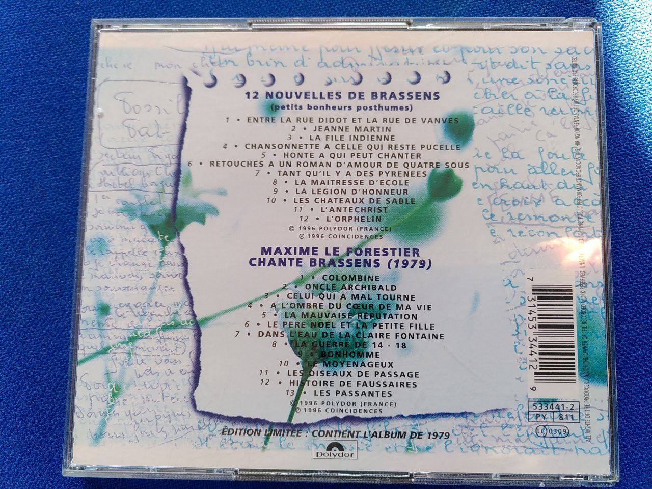 CDs: CD Maxime Le Forestier - Brassens (1979) – Gebraucht aus Plan-les-Ouates von jyg_bts5 1