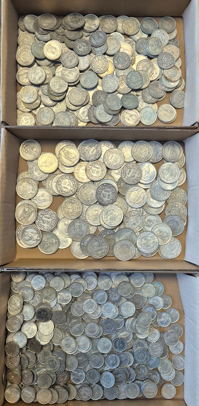 Tutti le monete: 3 Kilo Schweizer Silbergeld div. Jahrgänge ab 1 Fr. !! – Usato da Luzern venduto da Vreneli_1