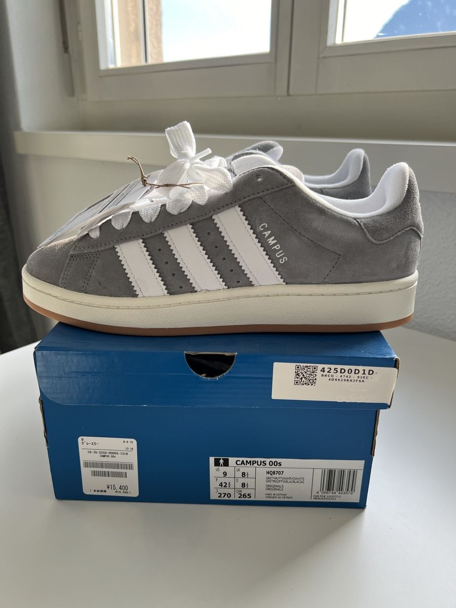Adidas Scarpe da uomo: Adidas Campus Grey 42 2/3 – Nuovo e nell'imballaggio originale da Stans venduto da RemoZimmermann