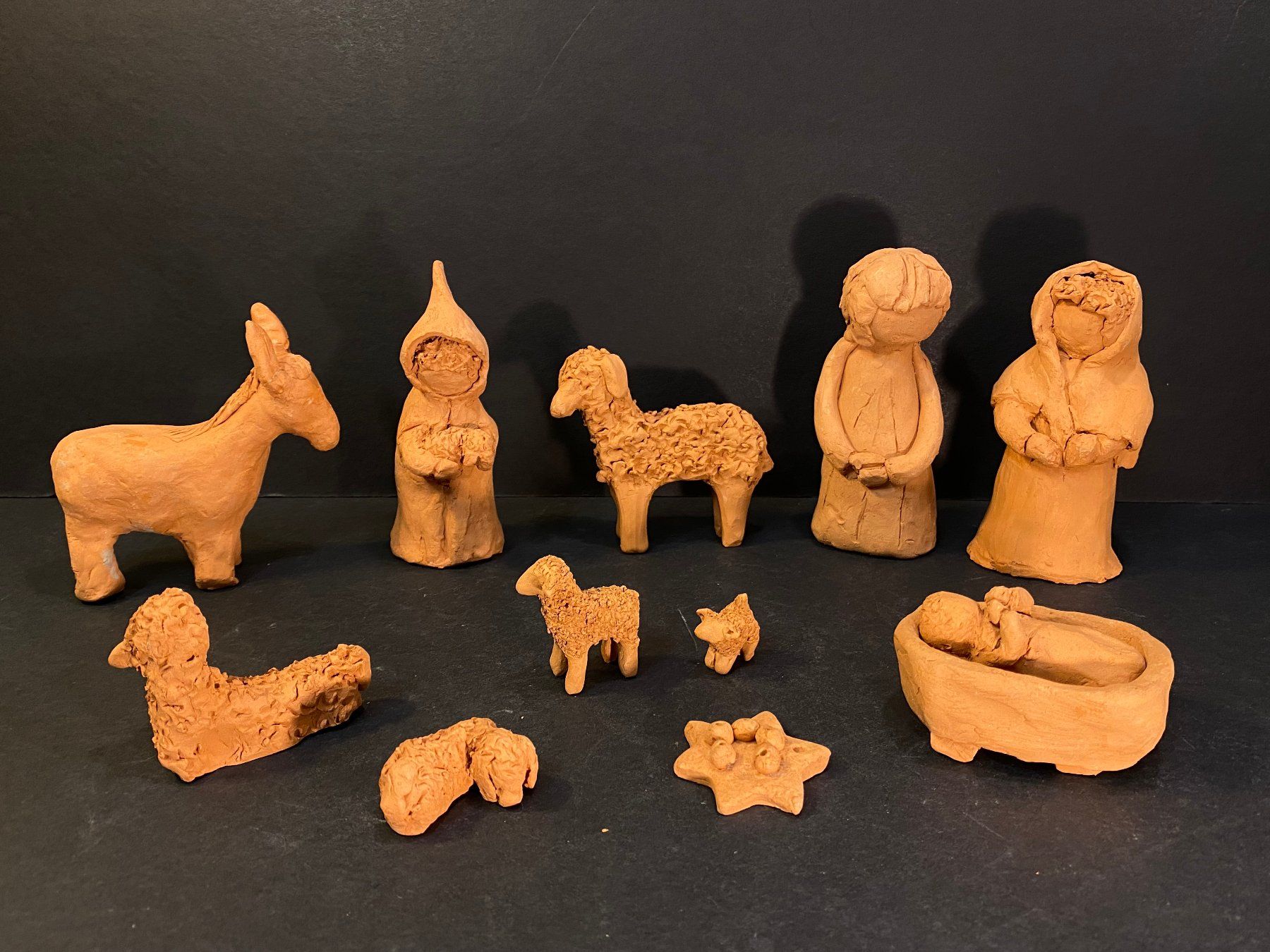 Statuette: Vintage 11 Krippefiguren aus Ton – Usato da Schaffhausen venduto da VintageCity 8