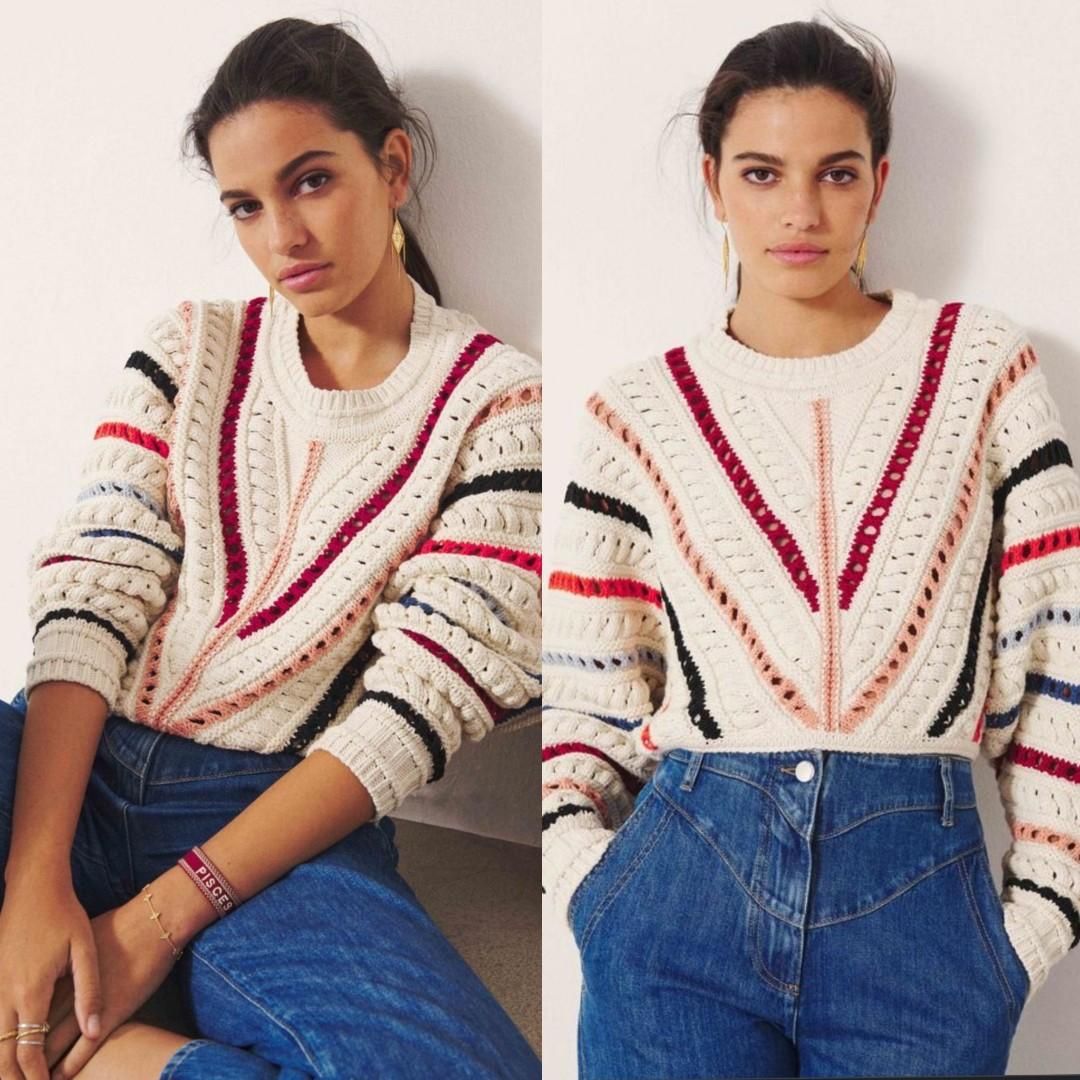 Ba&Sh Maglioni & Felpe: BA&SH Gardy Crochet Knit Pullover Sweater – Usato da Münchenstein venduto da B771 3