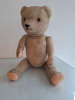 Antiker Teddybär ca.42 cm gross mit Strohfüllung