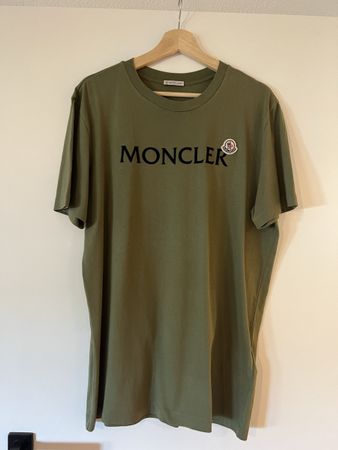 Moncler Olive Green T-shirt, Size L, Minor Imperfection
